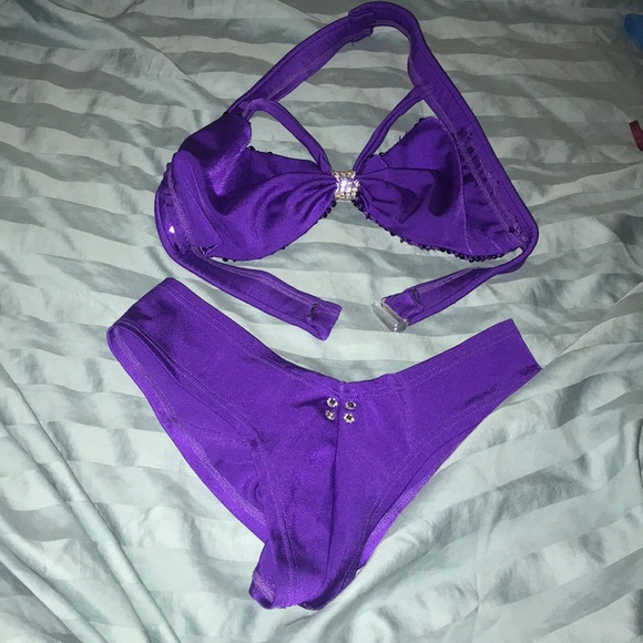 Scrunch butt sequin stripper / gogo dancer bikini - Picture 4 of 5